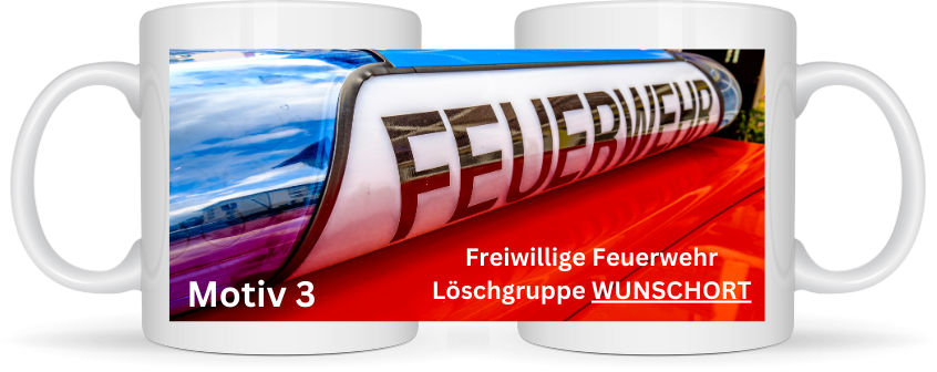 Feuerwehrtasse Motiv 3 mit Wunschort