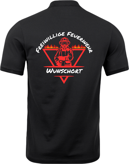 -Feuerwehr - Poloshirt (Schwarz)