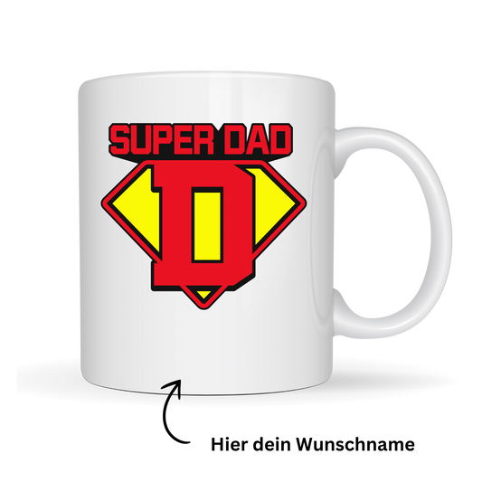 Super Dad Tasse mit Wunschname